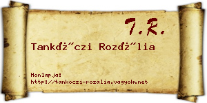 Tankóczi Rozália névjegykártya