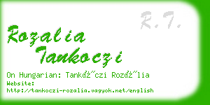 rozalia tankoczi business card